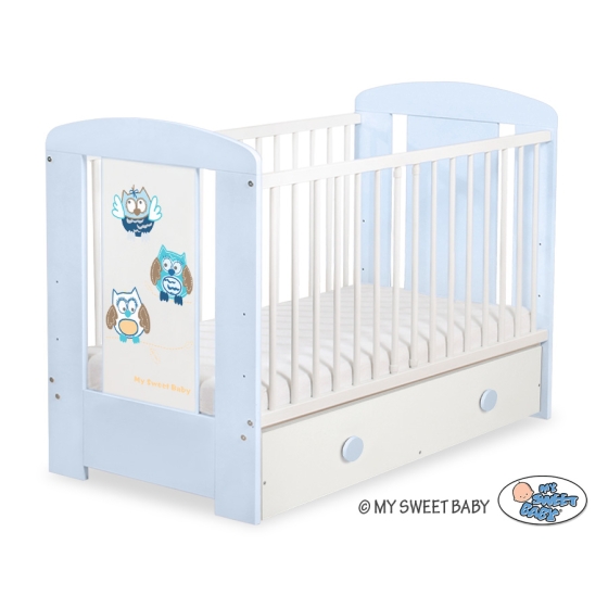 Babysäng 120x60cm Uglor med lådor MAXI