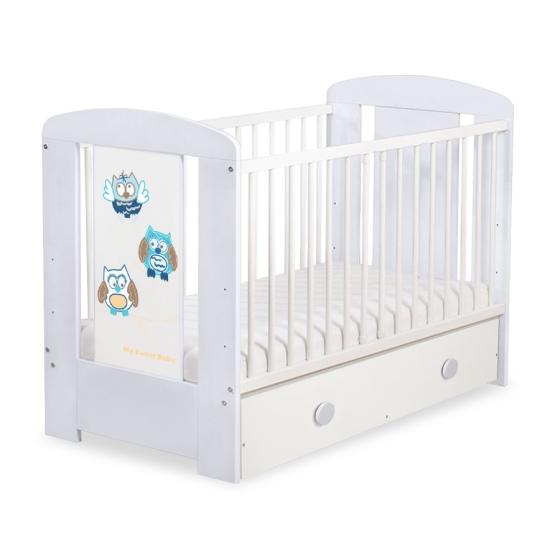 Babysäng 120x60cm Uglor med lådor MAXI