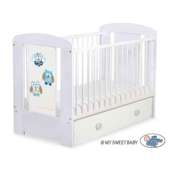 Babysäng 120x60cm Uglor med lådor MAXI