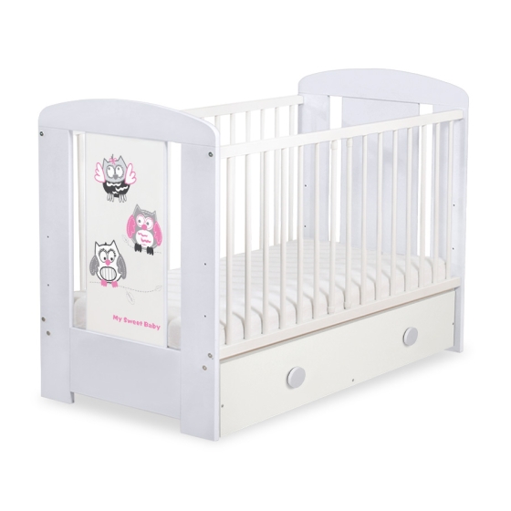Babysäng 120x60cm Uglor med lådor MAXI