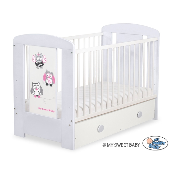 Babysäng 120x60cm Uglor med lådor MAXI