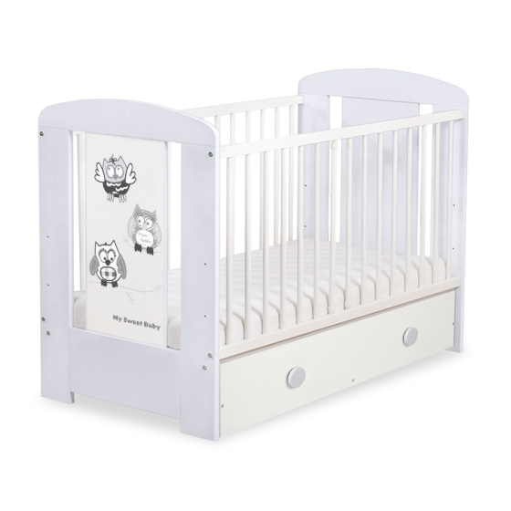 Babysäng 120x60cm Uglor med lådor MAXI