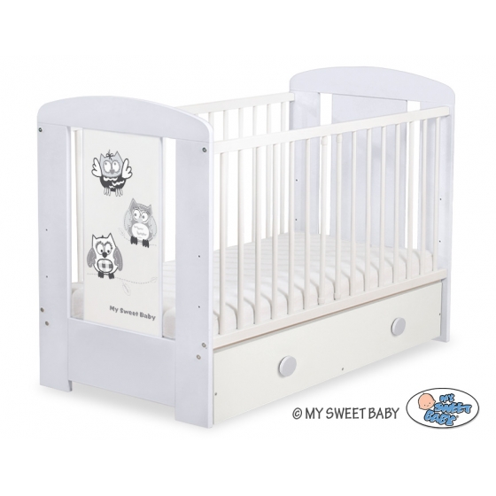 Babysäng 120x60cm Uglor med lådor MAXI