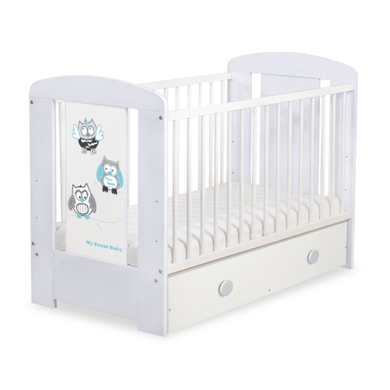 Babysäng 120x60cm Uglor med lådor MAXI