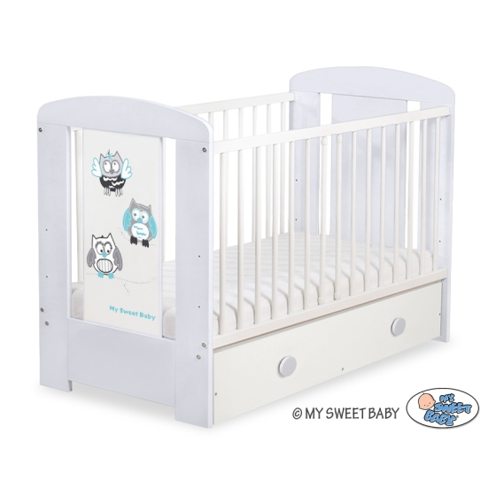 Babysäng 120x60cm Uglor med lådor MAXI