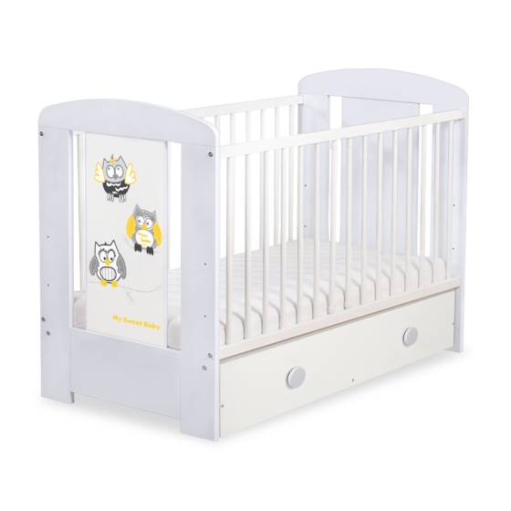 Babysäng 120x60cm Uglor med lådor MAXI