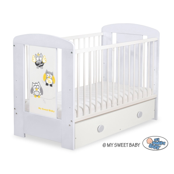 Babysäng 120x60cm Uglor med lådor MAXI