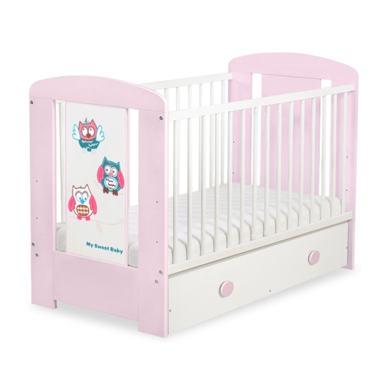 Babysäng 120x60cm Uglor med lådor MAXI