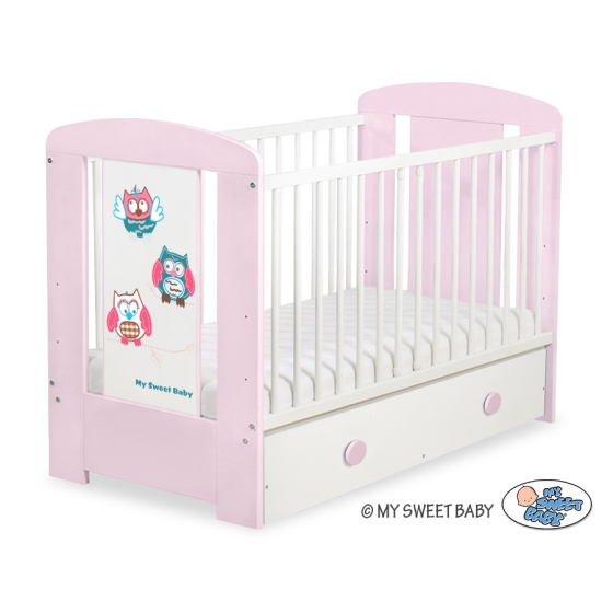 Babysäng 120x60cm Uglor med lådor MAXI