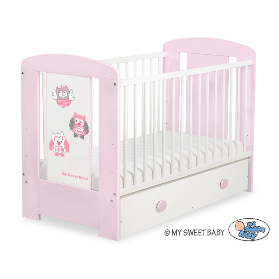 Babysäng 120x60cm Uglor med lådor MAXI