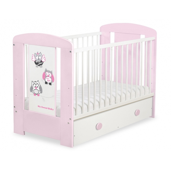 Babysäng 120x60cm Uglor med lådor MAXI