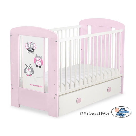 Babysäng 120x60cm Uglor med lådor MAXI