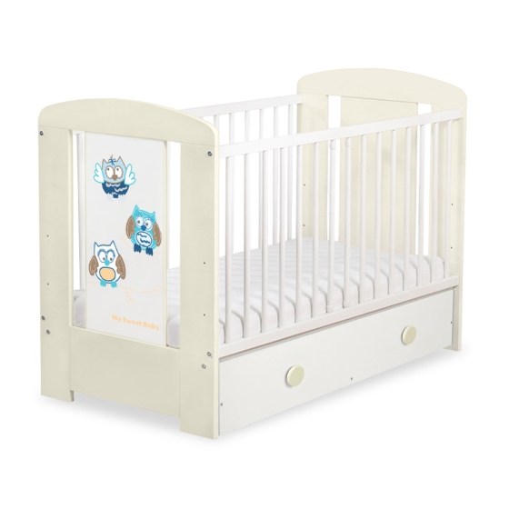 Babysäng 120x60cm Uglor med lådor MAXI
