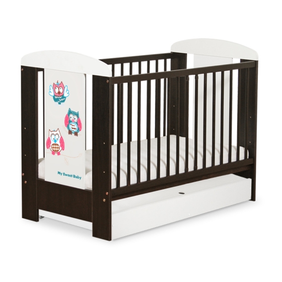 Babysäng 120x60cm Uglor med lådor STANDARD