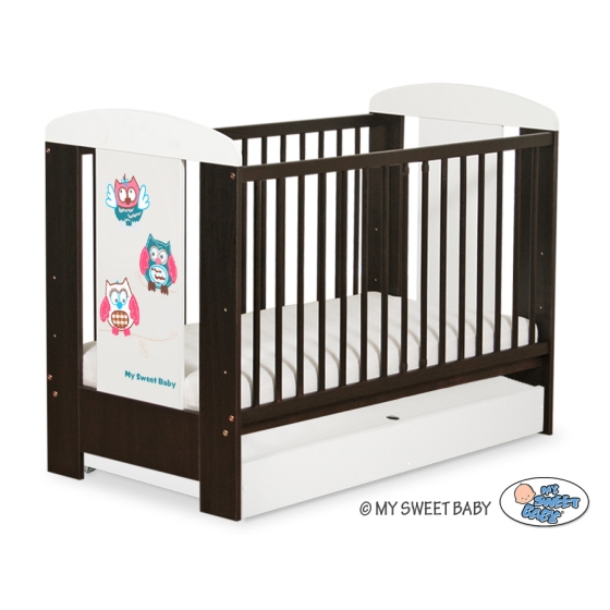 Babysäng 120x60cm Uglor med lådor STANDARD