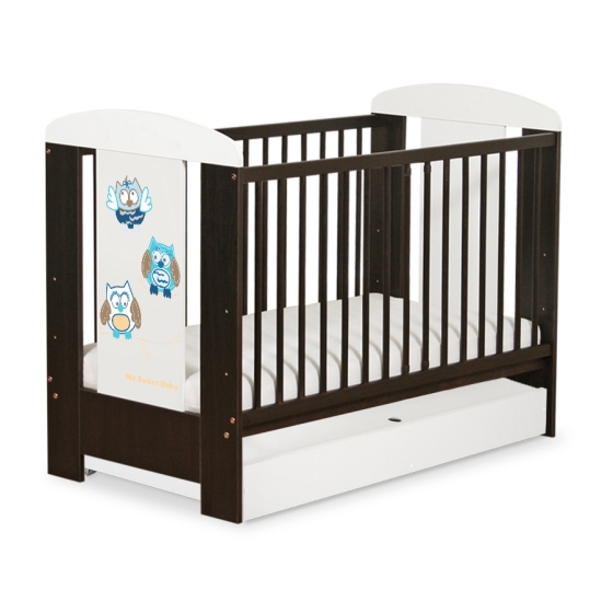 Babysäng 120x60cm Uglor med lådor STANDARD