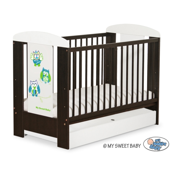 Babysäng 120x60cm Uglor med lådor STANDARD