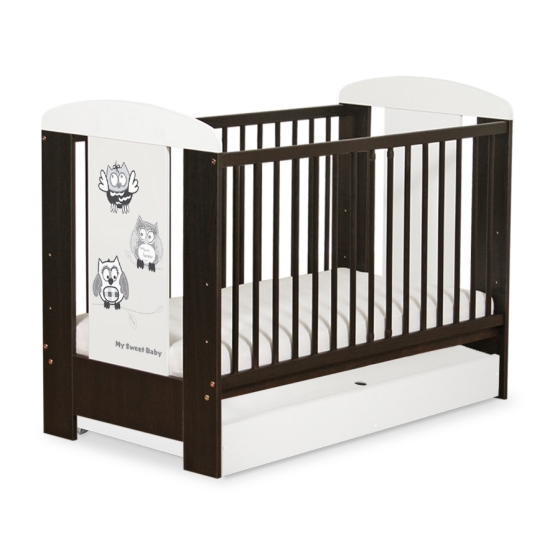 Babysäng 120x60cm Uglor med lådor STANDARD