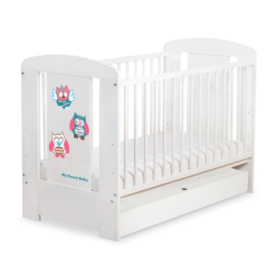Babysäng 120x60cm Uglor med lådor STANDARD