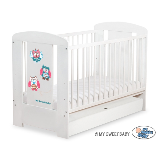 Babysäng 120x60cm Uglor med lådor STANDARD
