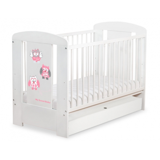 Babysäng 120x60cm Uglor med lådor STANDARD