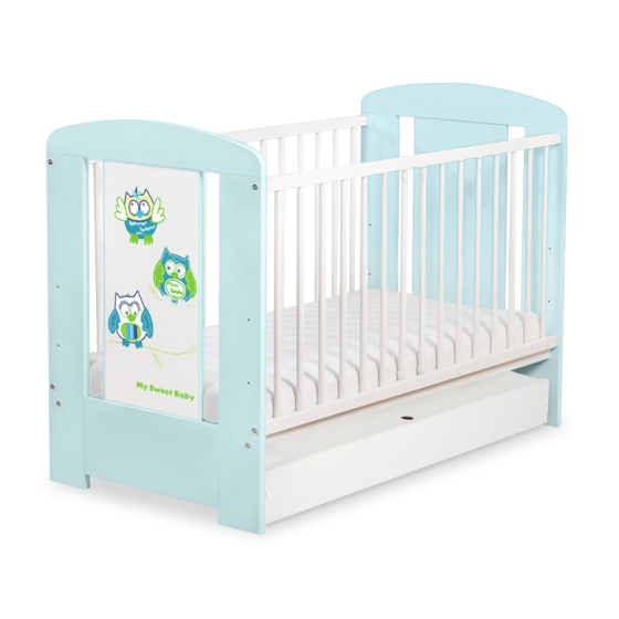 Babysäng 120x60cm Uglor med lådor STANDARD