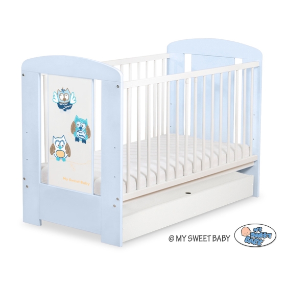 Babysäng 120x60cm Uglor med lådor STANDARD