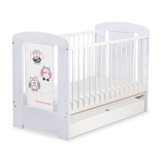Babysäng 120x60cm Uglor med lådor STANDARD