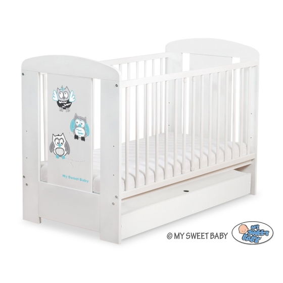 Babysäng 120x60cm Uglor med lådor STANDARD