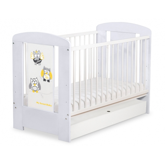 Babysäng 120x60cm Uglor med lådor STANDARD