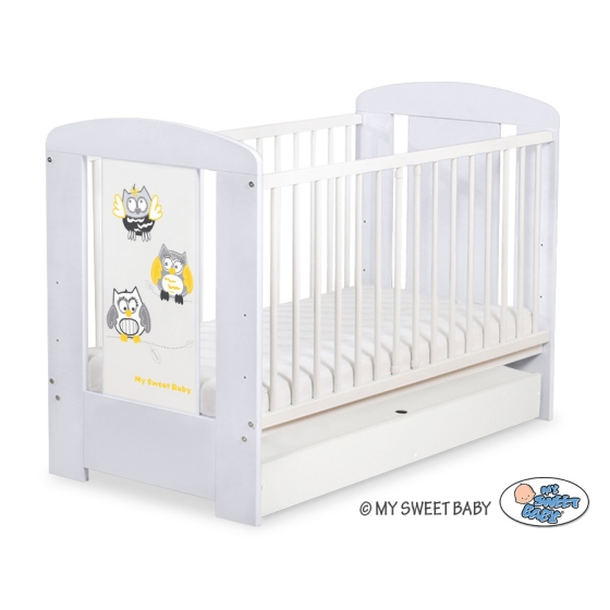 Babysäng 120x60cm Uglor med lådor STANDARD