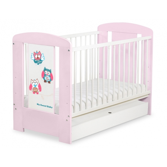 Babysäng 120x60cm Uglor med lådor STANDARD