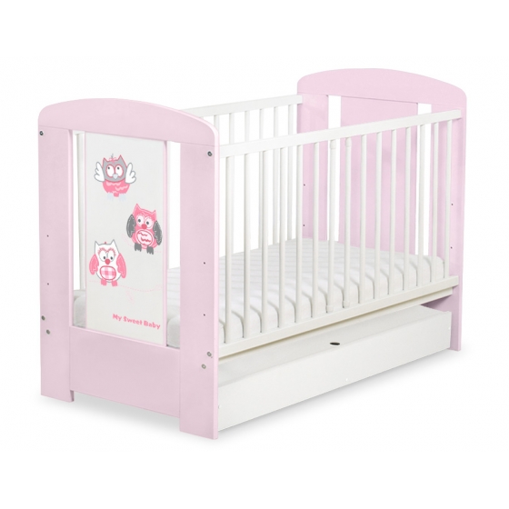 Babysäng 120x60cm Uglor med lådor STANDARD