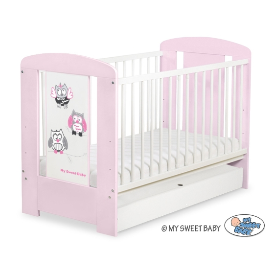 Babysäng 120x60cm Uglor med lådor STANDARD