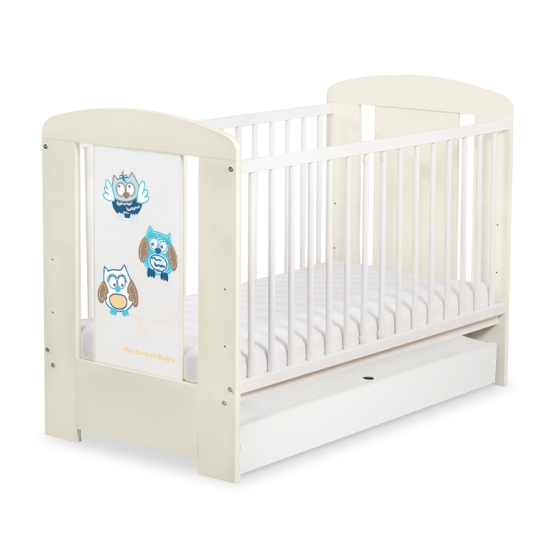 Babysäng 120x60cm Uglor med lådor STANDARD
