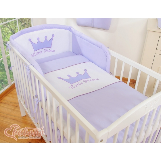 Bäddset / Baby Sängkläder 2-delar Little Prince/Princess lila