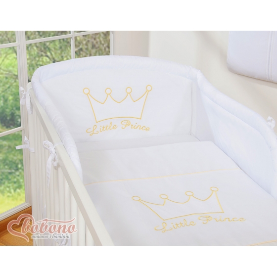 Bäddset / Baby Sängkläder 3-delar- Little Prince/Princess vit