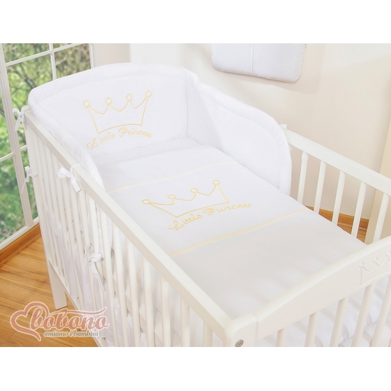 Bäddset / Baby Sängkläder 3-delar- Little Prince/Princess vit