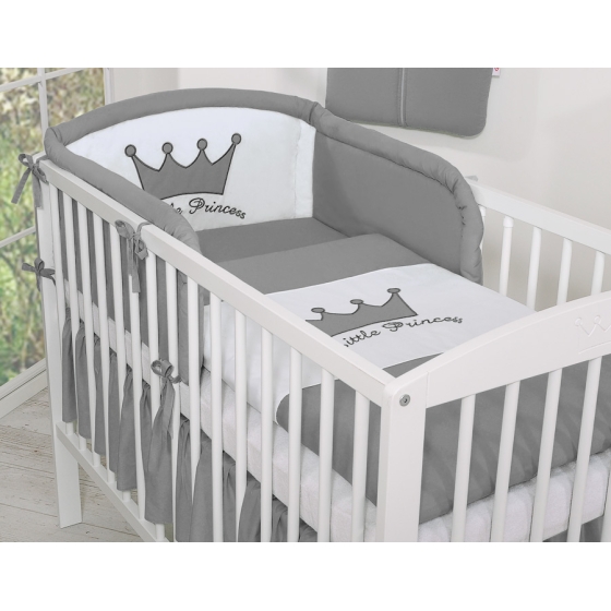 Bäddset / Sängkläder 3-delar- Little Prince/Princess Antracit