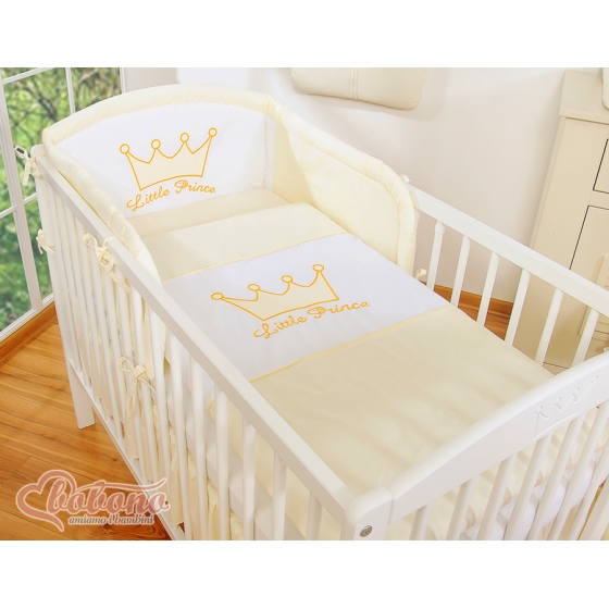 Bäddset / Sängkläder 3-delar- Little Prince/Princess cream