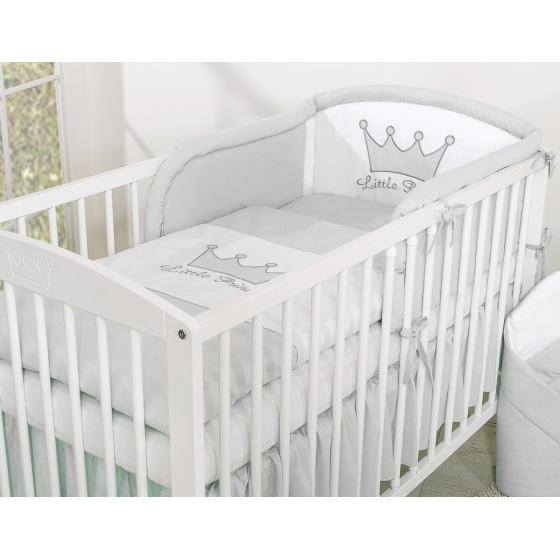 Bäddset / Sängkläder 2-delar Little Prince/Princess grå