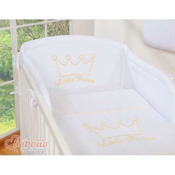 Bäddset / Sängkläder 2-delar Little Prince/Princess vit
