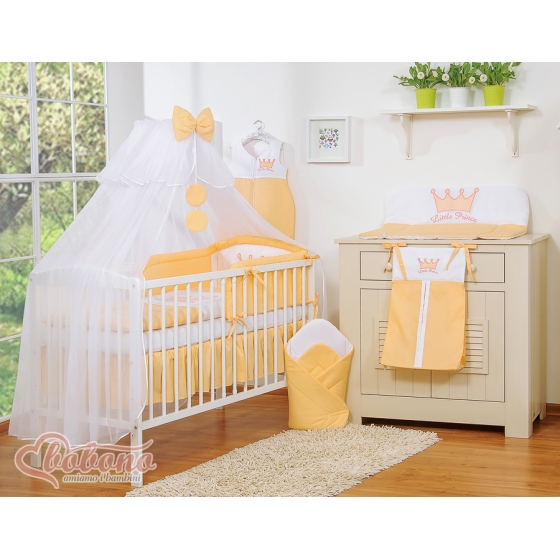 Bäddset / Sängkläder 7 delar med myggnät Little Prince/Princess peach