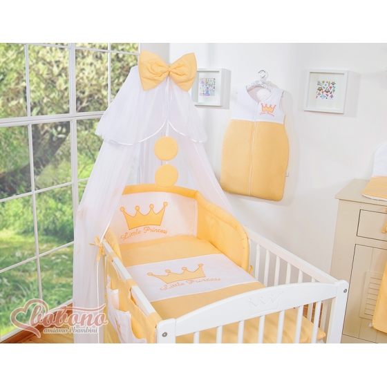 Bäddset / Sängkläder 11 delar med stor myggnät Little Prince/Princess peach