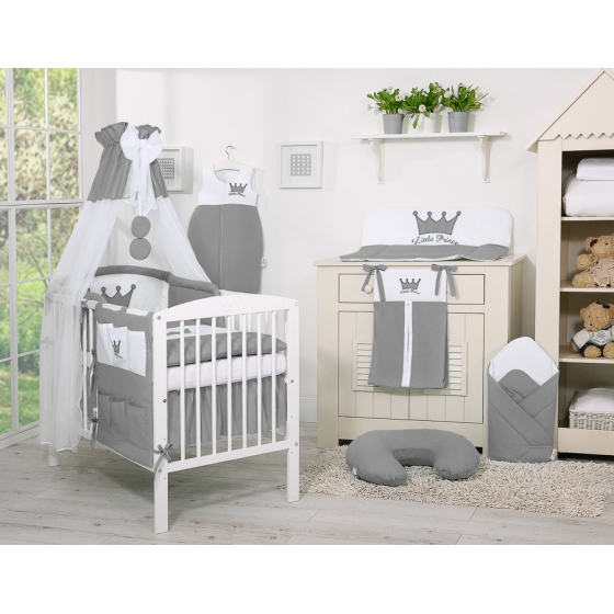 Bäddset / Sängkläder 5-delar med Himmel - Little Prince/Princess Antracit