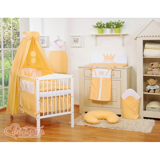 Bäddset / Sängkläder 7-delar med Sänghimmel - Little Prince/Princess peach