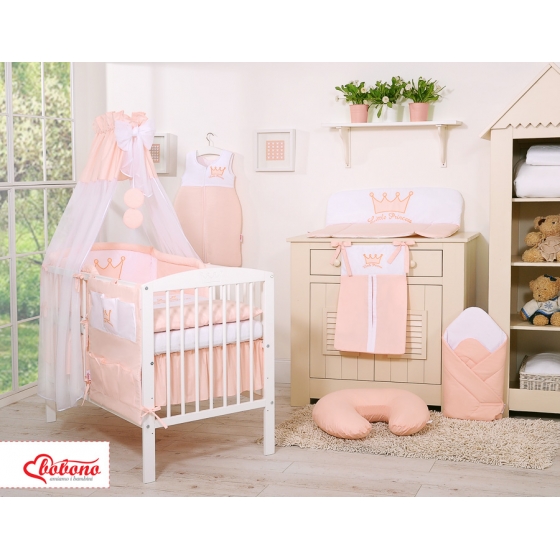Bäddset / Sängkläder 7-delar med Sänghimmel - Little Prince/Princess rosa