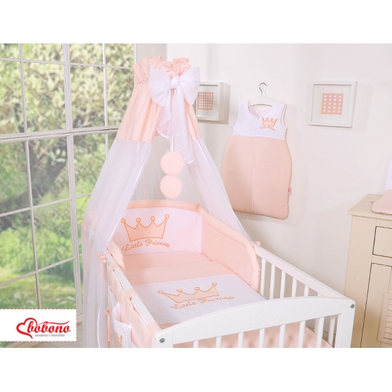 Bäddset / Sängkläder 7-delar med Sänghimmel - Little Prince/Princess rosa