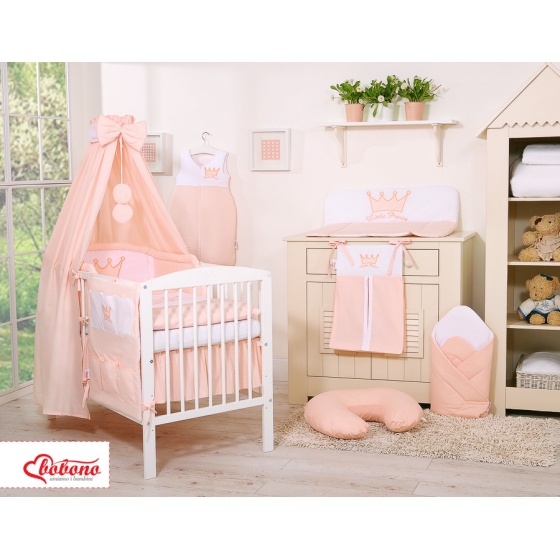 Bäddset / Sängkläder 11-delar med Himmel och Stativ - Little Prince/Princess rosa
