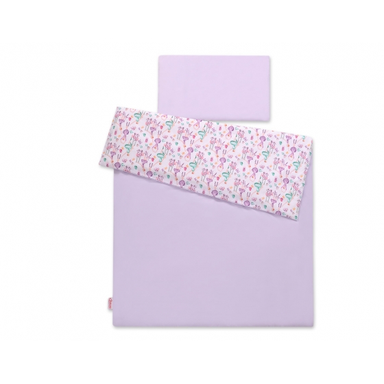 Bäddset / Sängkläder 2pcs 140x200 Junior - ballerinas lila